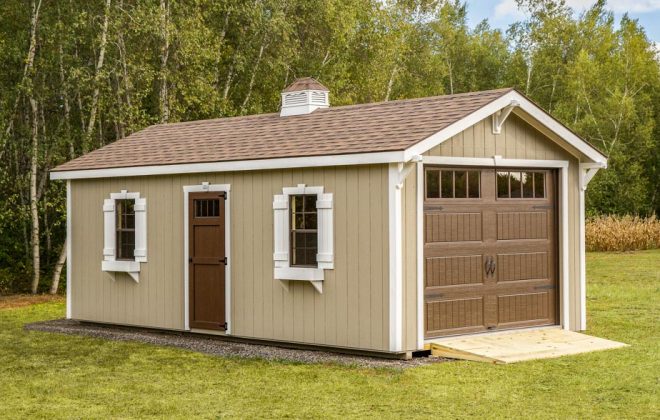 Clay Elite Carriage Shed built by Adirondack Storage Barns