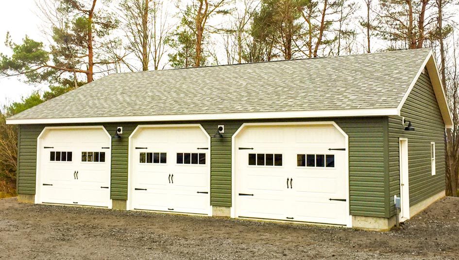 Pequea Green 5/12 Standard Garage built by Adirondack Storage Barns