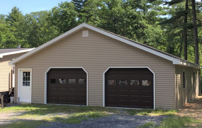 5/12 Standard Garage built by Adirondack Storage Barns