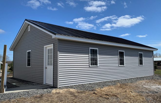 5/12 Standard Garage built by Adirondack Storage Barns