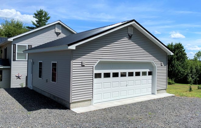 5/12 Standard Garage built by Adirondack Storage Barns