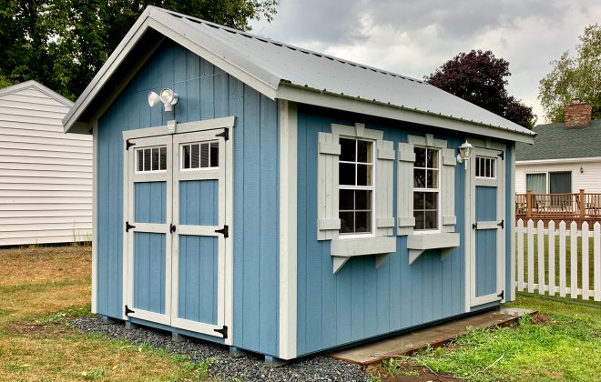 Elite Utility Shed w/Metal Roof built by Adirondack Storage Barns