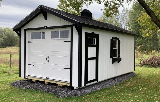 Elite Carriage Shed built by Adirondack Storage Barns