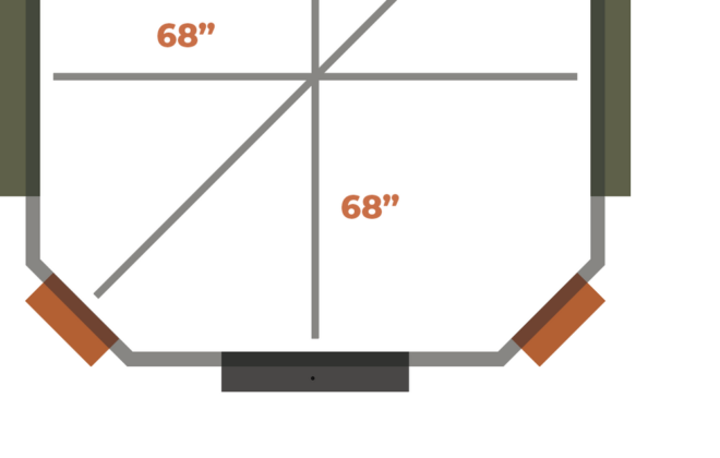 360 hunting blind Shootin House measurement layout