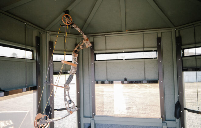 360 hunting blinds 360 outfitter model with bow on hanger